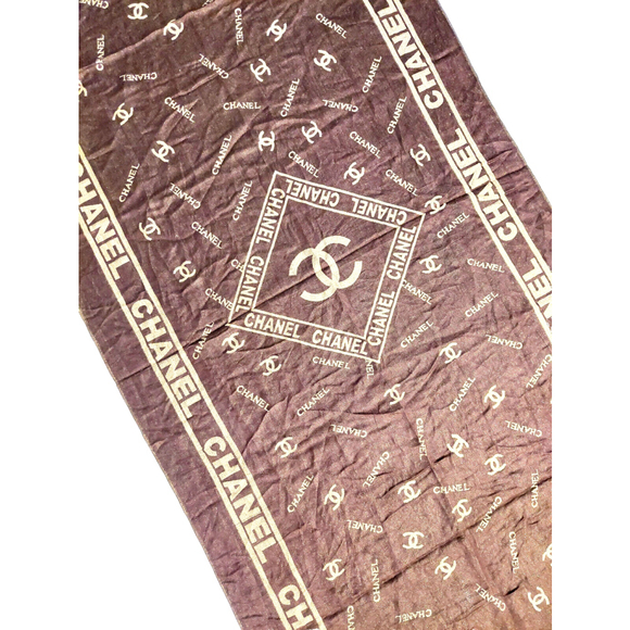 CHANEL Brown & Gold 100% Silk Reversible Shawl Wrap Scarf - Picture 10 of 16